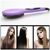 Electric Hair Brush Straightener - dealomy