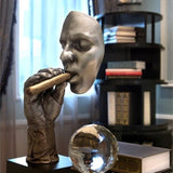 Abstract Art Man Smoking a Cigar - dealomy
