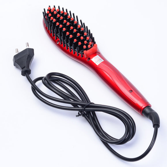 Electric Hair Brush Straightener - dealomy