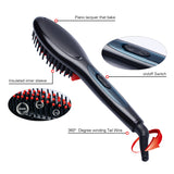 Electric Hair Brush Straightener - dealomy